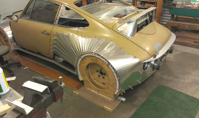 Rear fender work in progress.